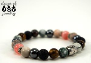 Grounding lava stone bracelet from Drops of Joy Jewelry