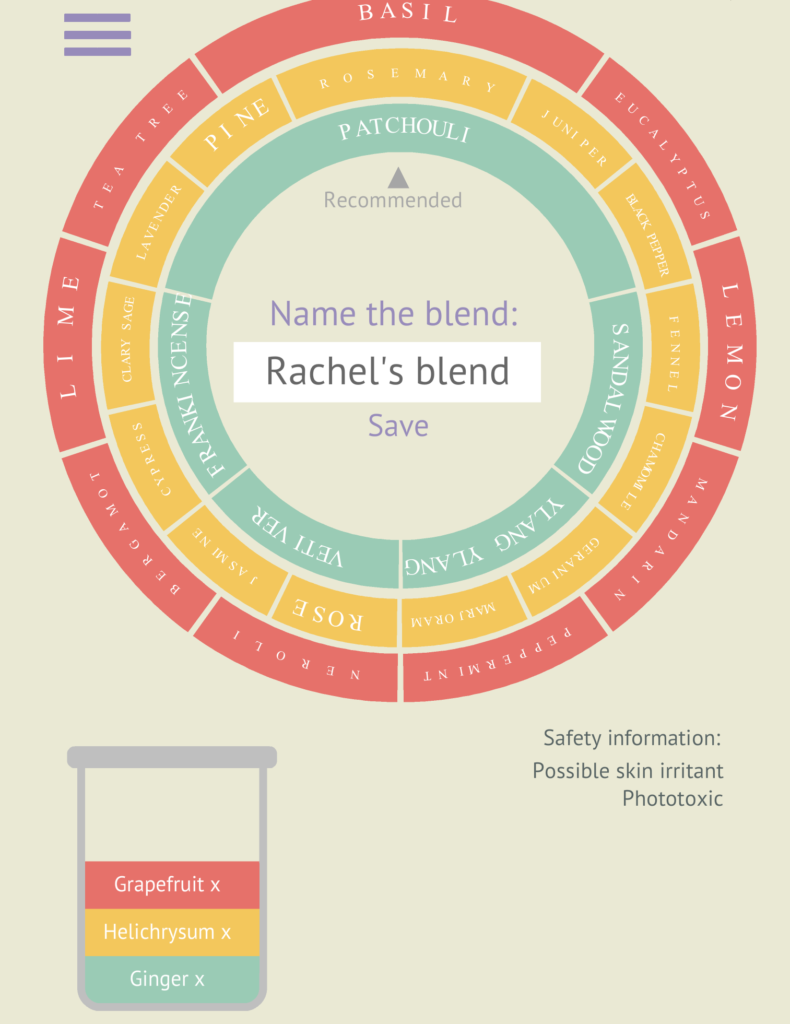 Essential Oil Blending App Screenshot