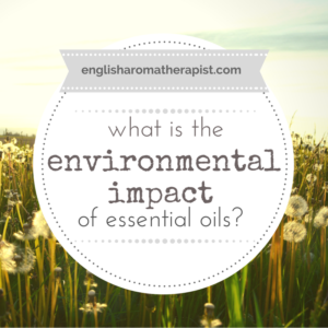 The environmental impact of essential oils