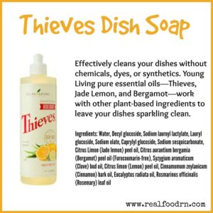 Natural dish soap with Thieves oil