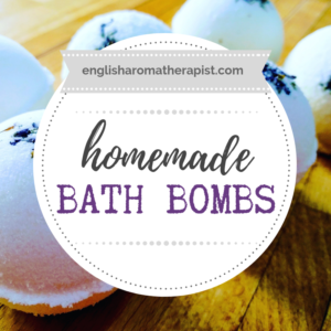 DIY bath bombs with essential oils